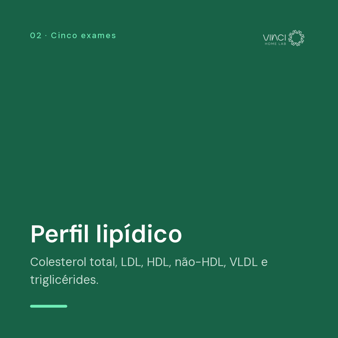 Perfil lipídico: colesterol total, LDL, HDL, não-HDL, VLDL e triglicérides