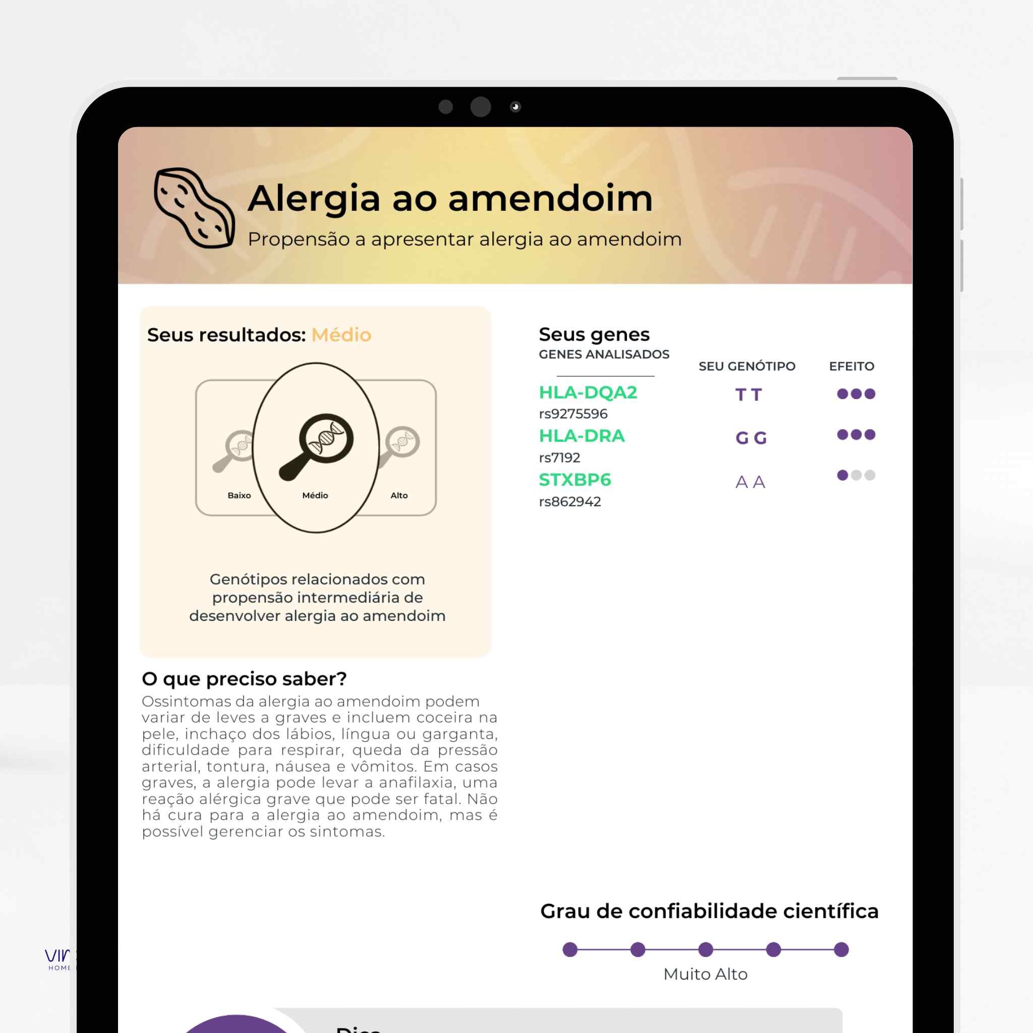 Exame de Nutrigenética