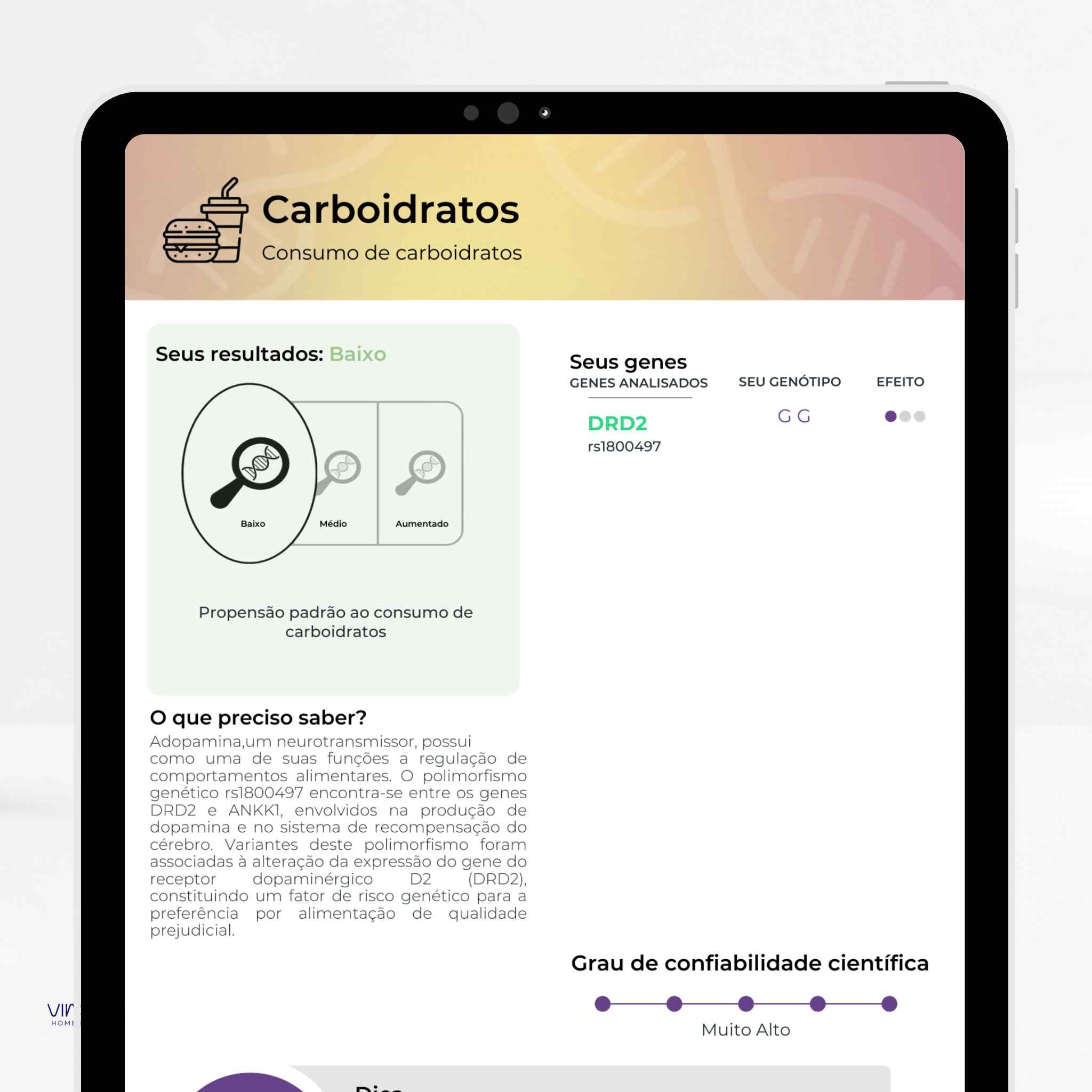 Exame de Nutrigenética