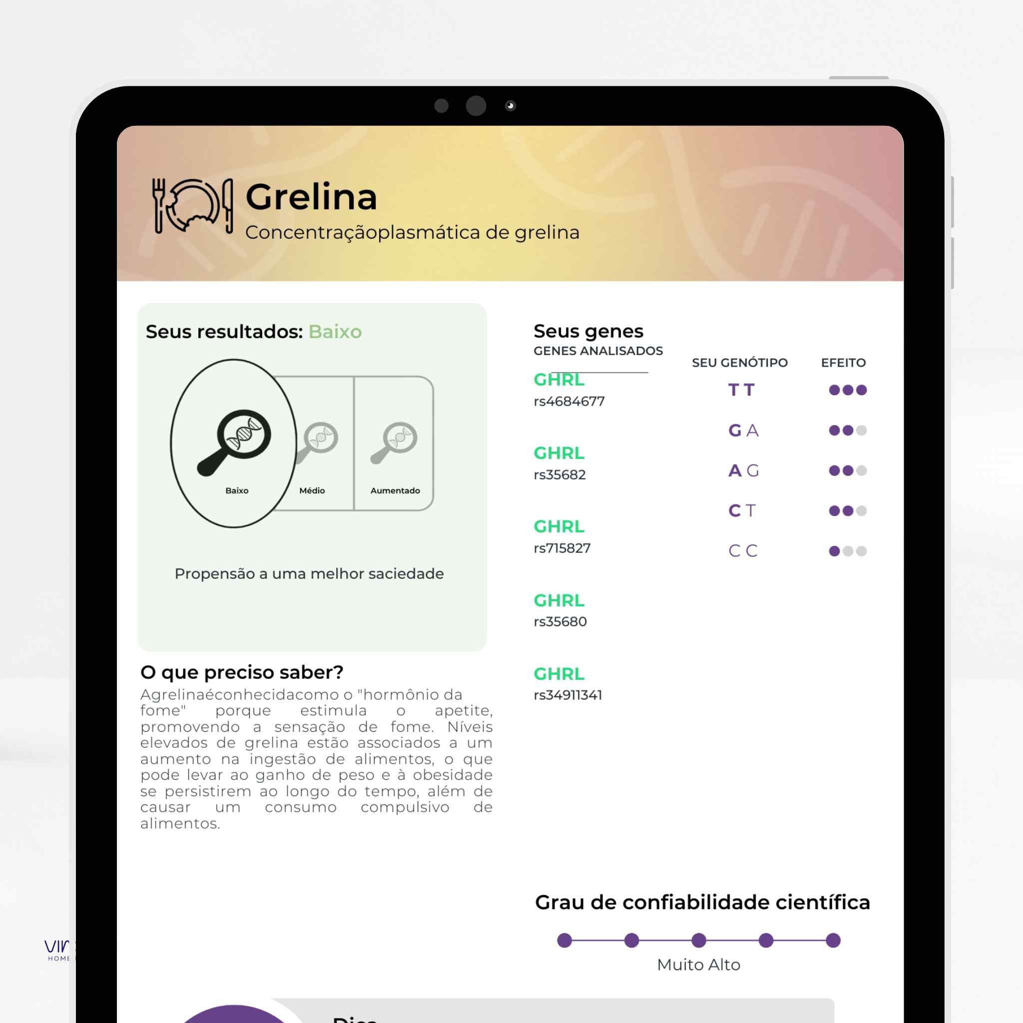 Exame de Nutrigenética