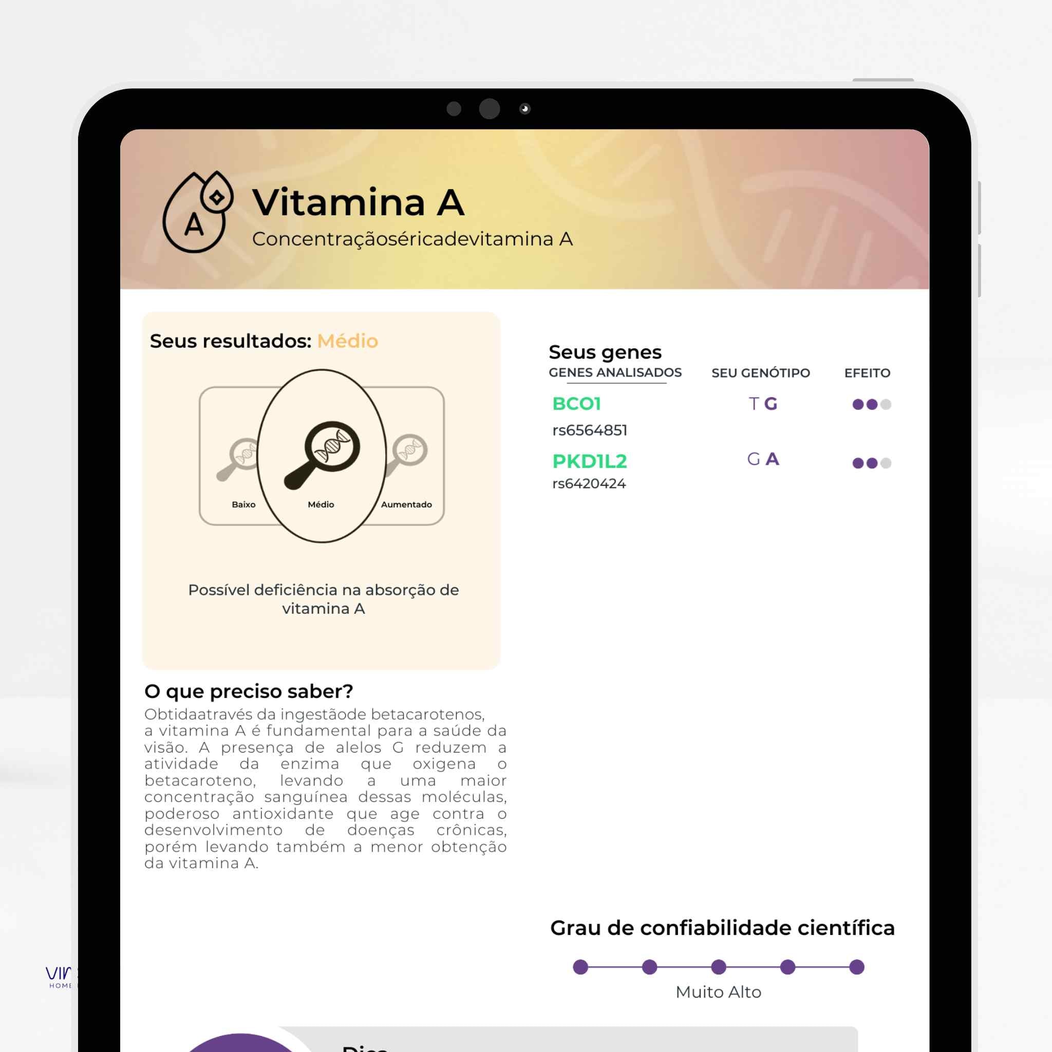 Exame de Nutrigenética