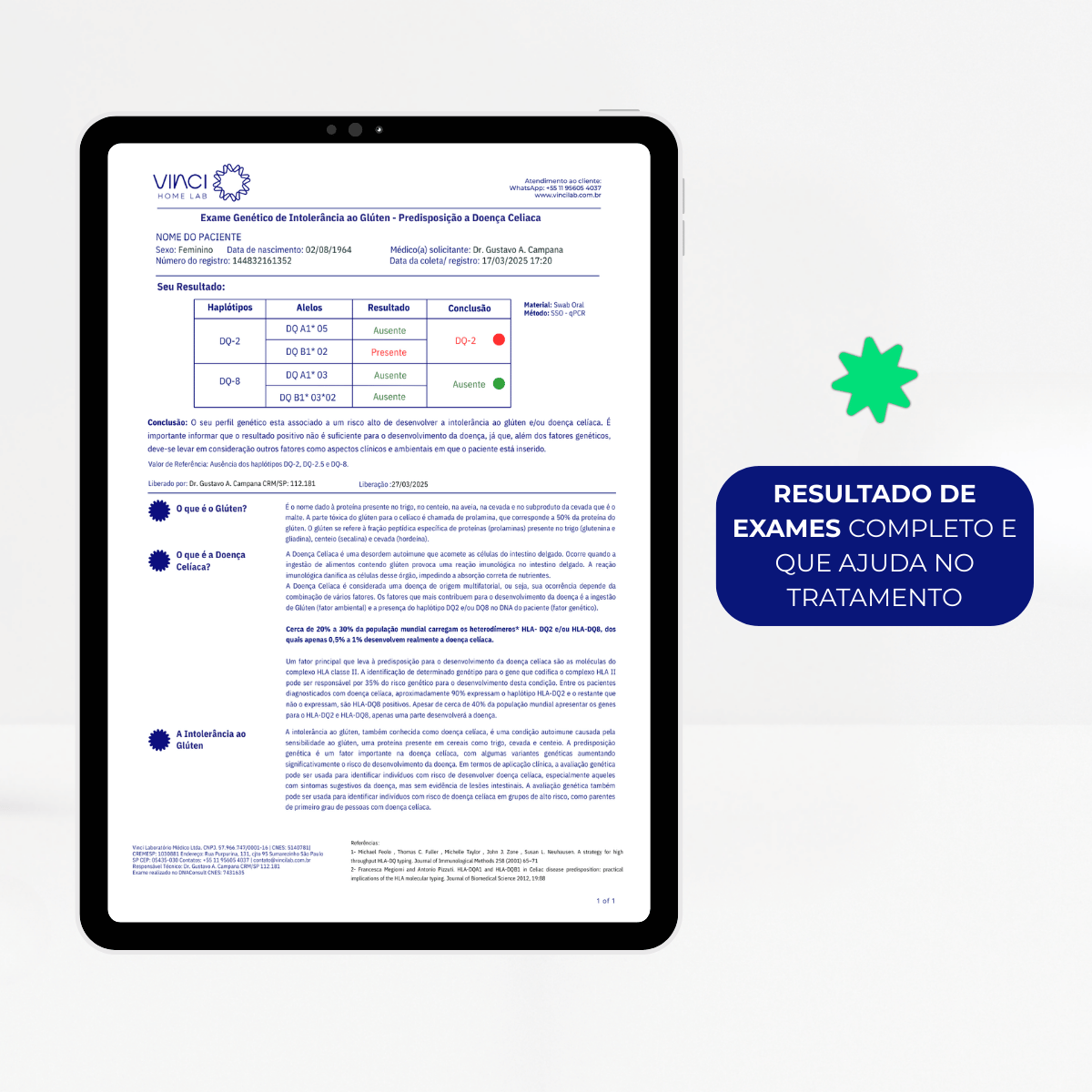 Exame Genético de Intolerância ao Glúten