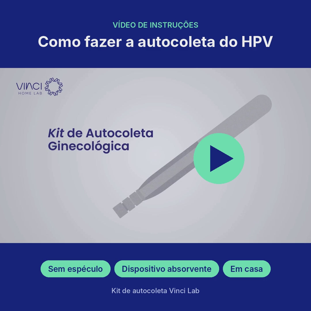 Carregar vídeo: Vídeo de instruções: como fazer a autocoleta vaginal do exame de HPV da Vinci Lab, sem espéculo