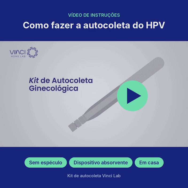 Vídeo de instruções: como fazer a autocoleta vaginal do exame de HPV da Vinci Lab, sem espéculo