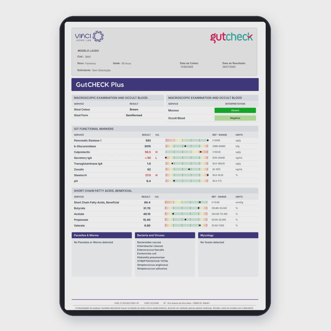 Carregar vídeo: GutCheck® Plus | 200 Marcadores